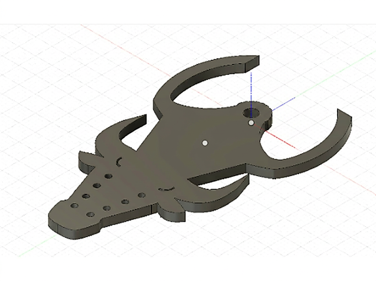 Fusion 360 inertial analysis: COM and moment of inertia.